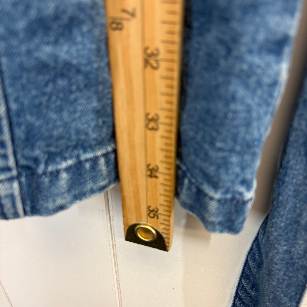 Vintage Marcelle Renee Y2K Denim Front Zip Mini Dress Women Size M Western Chic - Picture 6 of 10